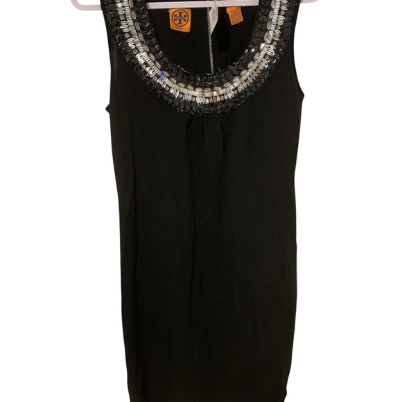 Tory Burch Black dress with Beaded Neckline - Picture 2 of 4